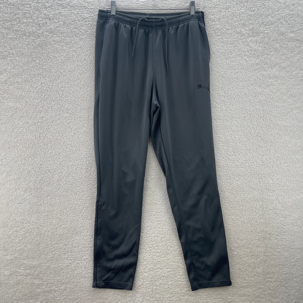 Puma Sweatpants Mens Large Gray Tapered Drawstring Casual Gym Comfy Athleisure